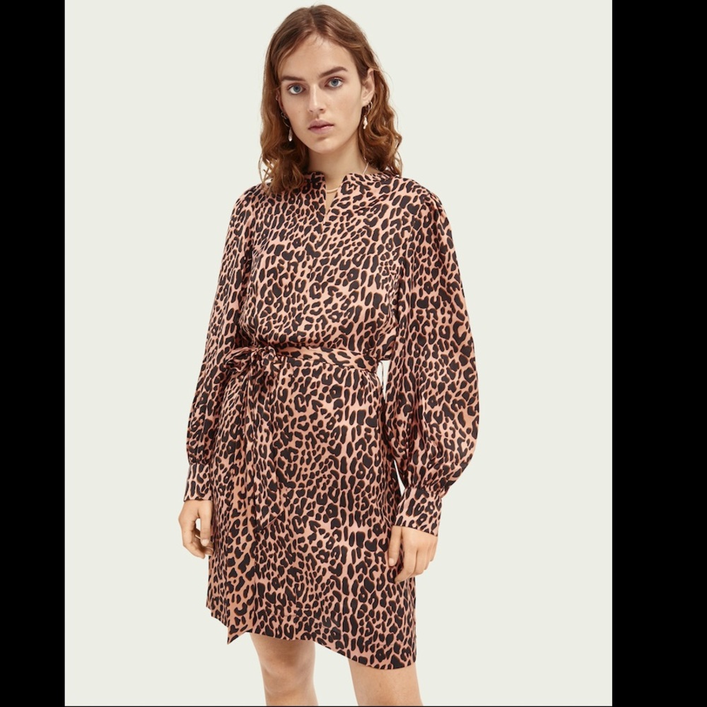 Scotch & Soda Pink Leopard Dress